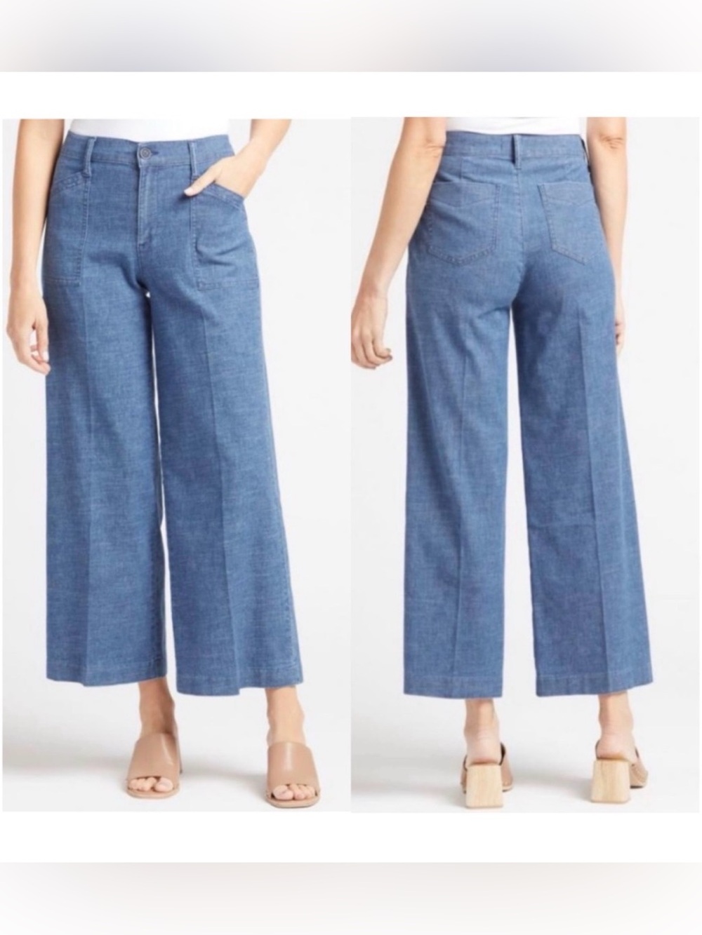 EVEREVE Beth Wide Leg Pants in Sundance Sky Wash Size 28